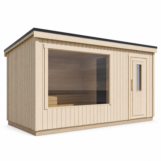 Modular Outdoor Sauna Kalle XL — angle view 2