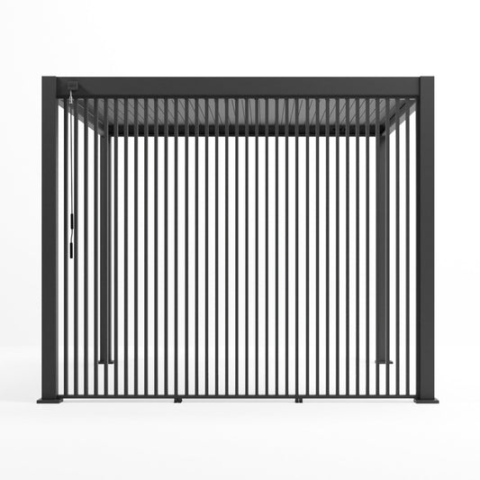 Vertical Louvre Side Wall Panel | 1m / 1.2m / 1.3m | Grey