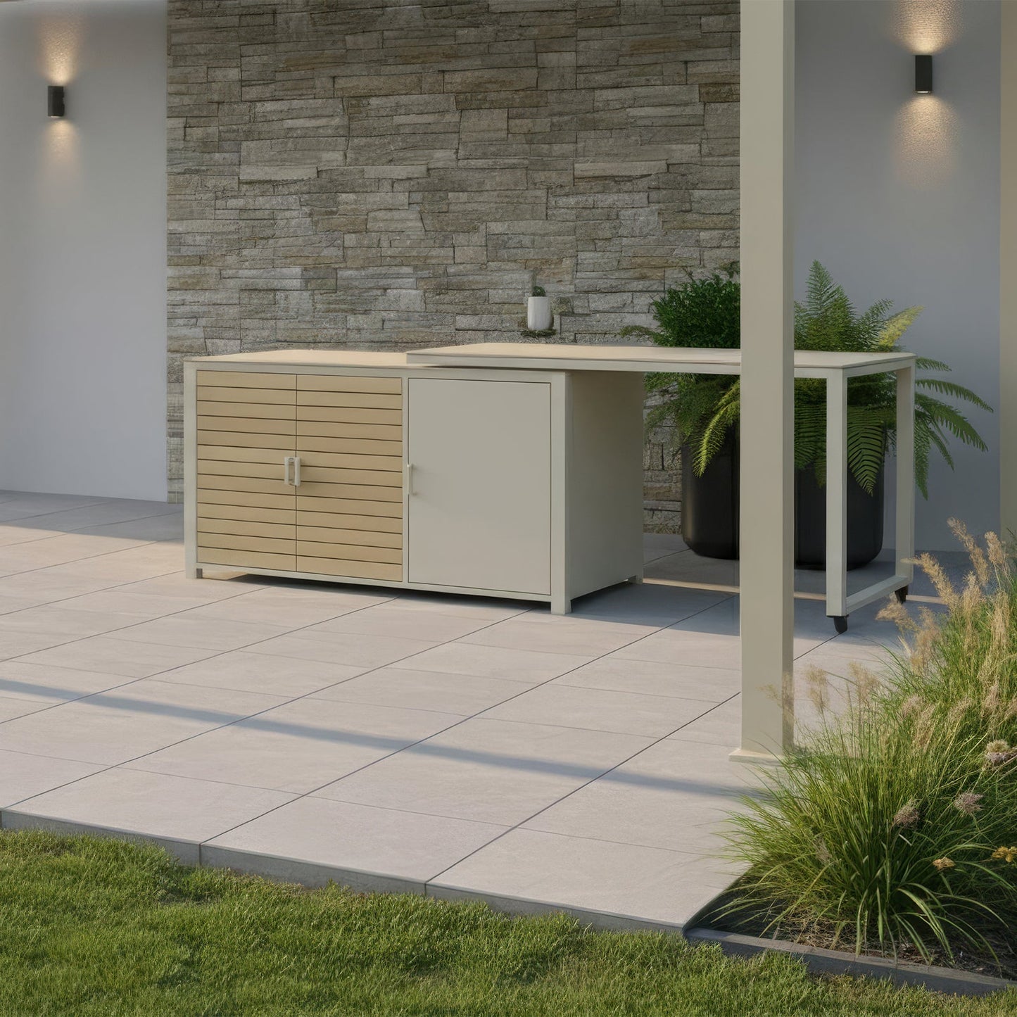 Cook Cab Outdoor Kitchen Workstation - Pebble