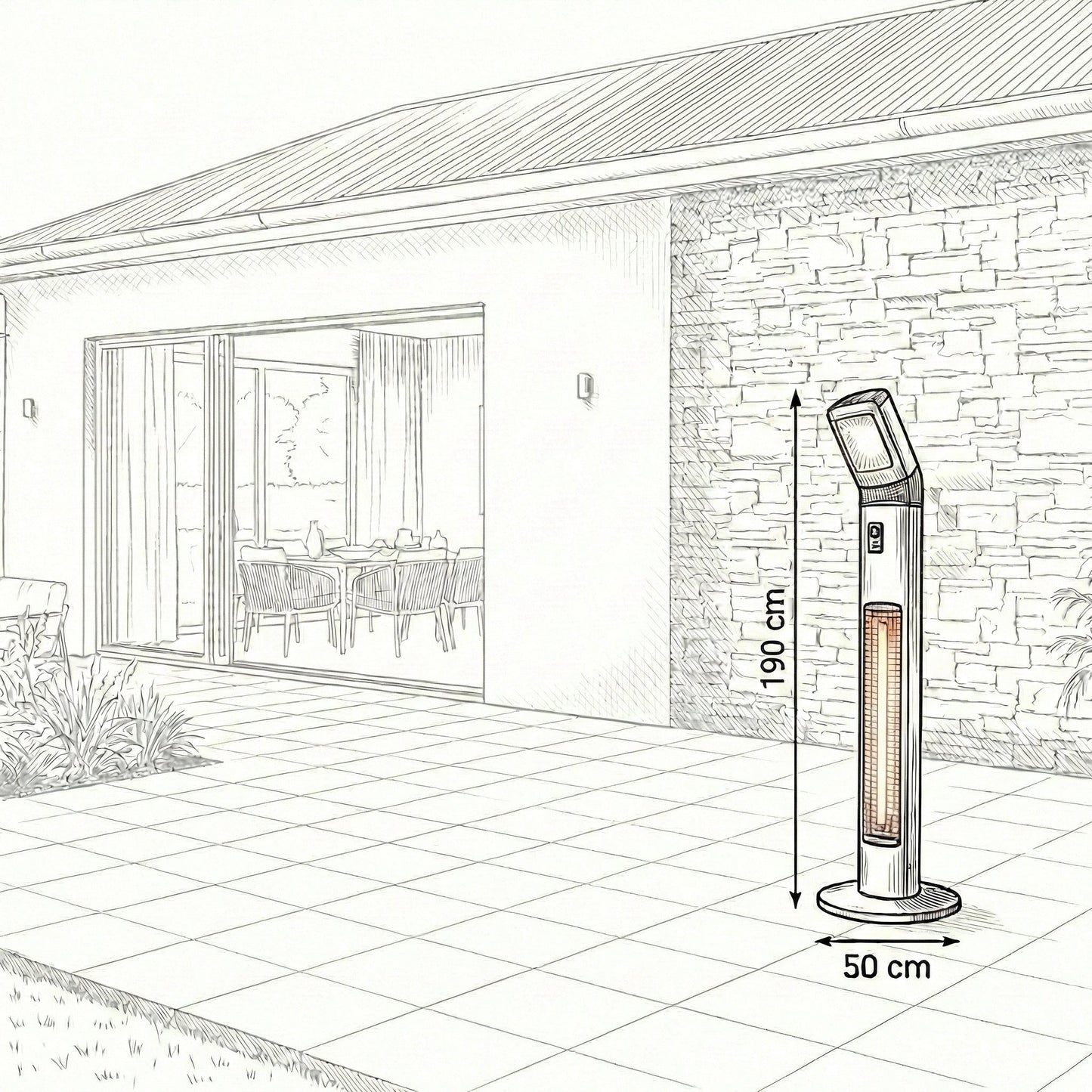 Outdoor Pedestal Heater | Apollo, Diana & Helios