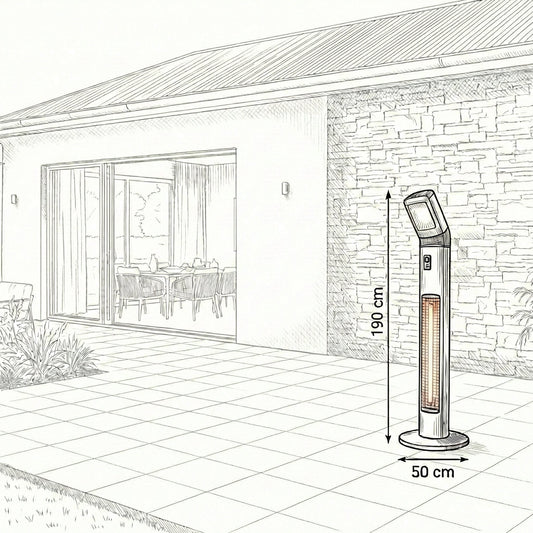 Outdoor Pedestal Heater | Apollo, Diana & Helios