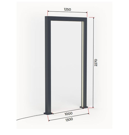 Titan Pergola Arch RGBW LED Set of 3 | 125cm & 155cm | Grey & Pebble | Power Pack Included
