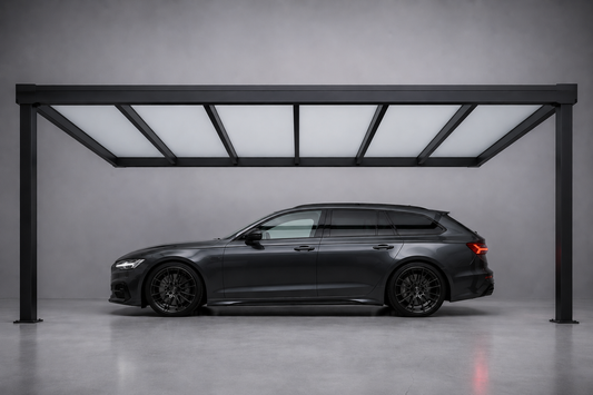 Aluminium Carport | The Tetto | Modular Interlinkable | Multiple Roof & Post Styles | Wall Mounted or Freestanding | Bespoke Configurations