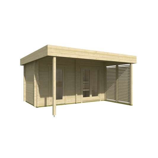 Multiroom Log Sauna Magnus — angle view