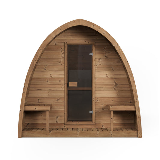 Outdoor Sauna Pod 220 — front view