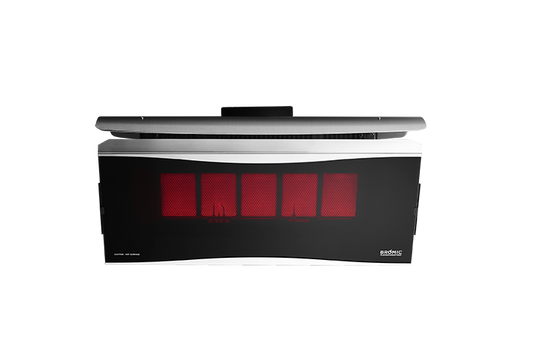Bromic Platinum Smart-Heat Gas 500 Series, switched on | Roma Verandas