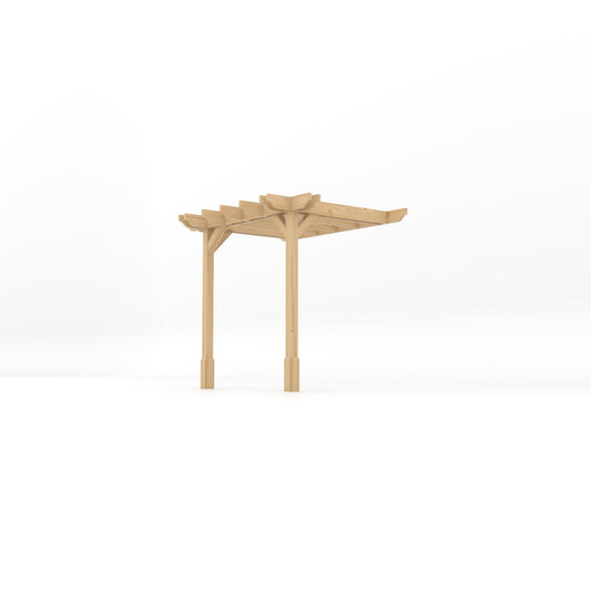 Veranda | Timber Double Premium Veranda | Wall Mounted Garden Structure | Heavyweight Section Timber | Light Green | 1.8m Depth x 2.4m Length
