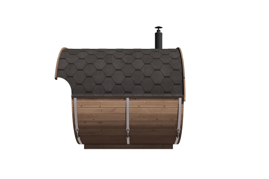 agnes 240 pro 6 person outdoor sauna changing room product exterior view — view 4