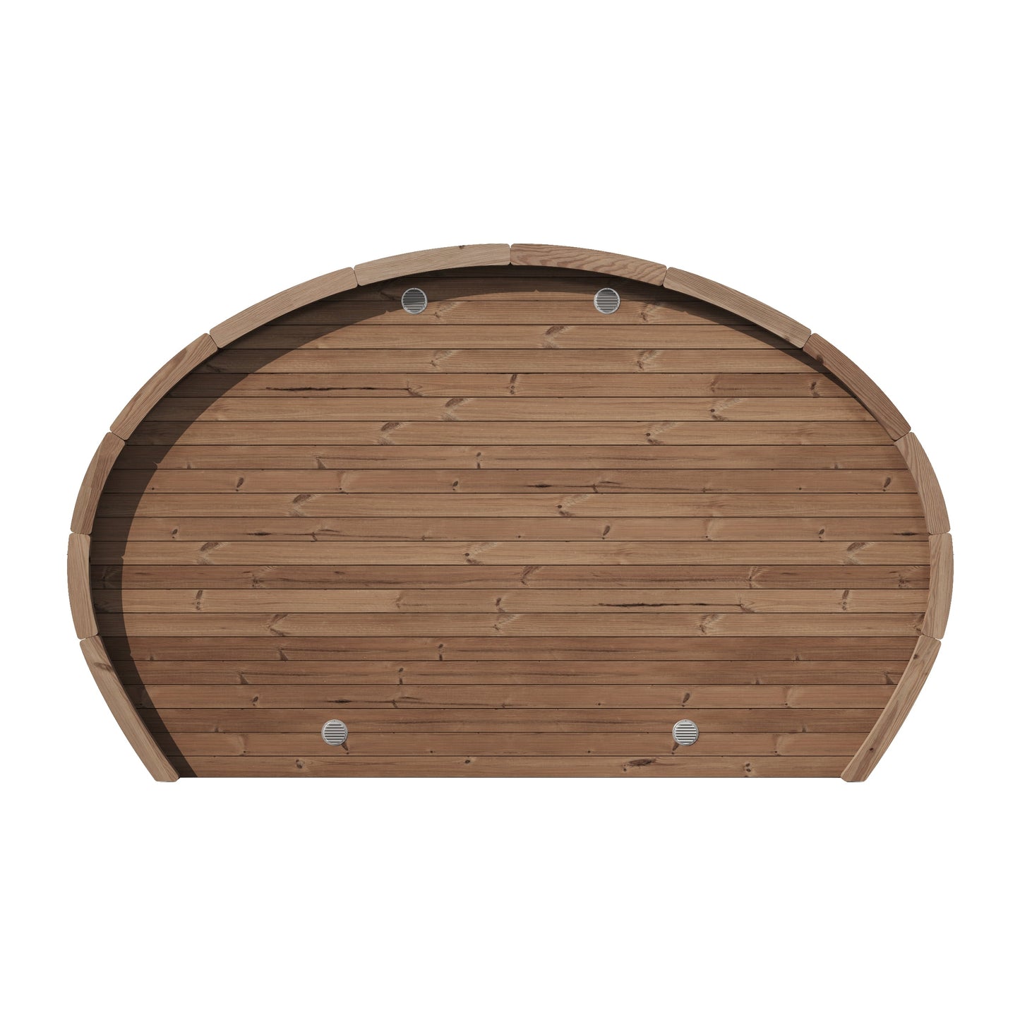 wanaka 400 deluxe thermowood with glass front 10 person outdoor sauna product exterior view — view 3