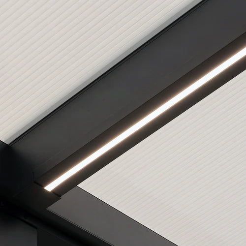 Aluminium Veranda LED Strip Lighting | Roma Filamento | 6W/m Warm White 2700K | Dimmable | Remote Control | Available in 4 RAL Colours