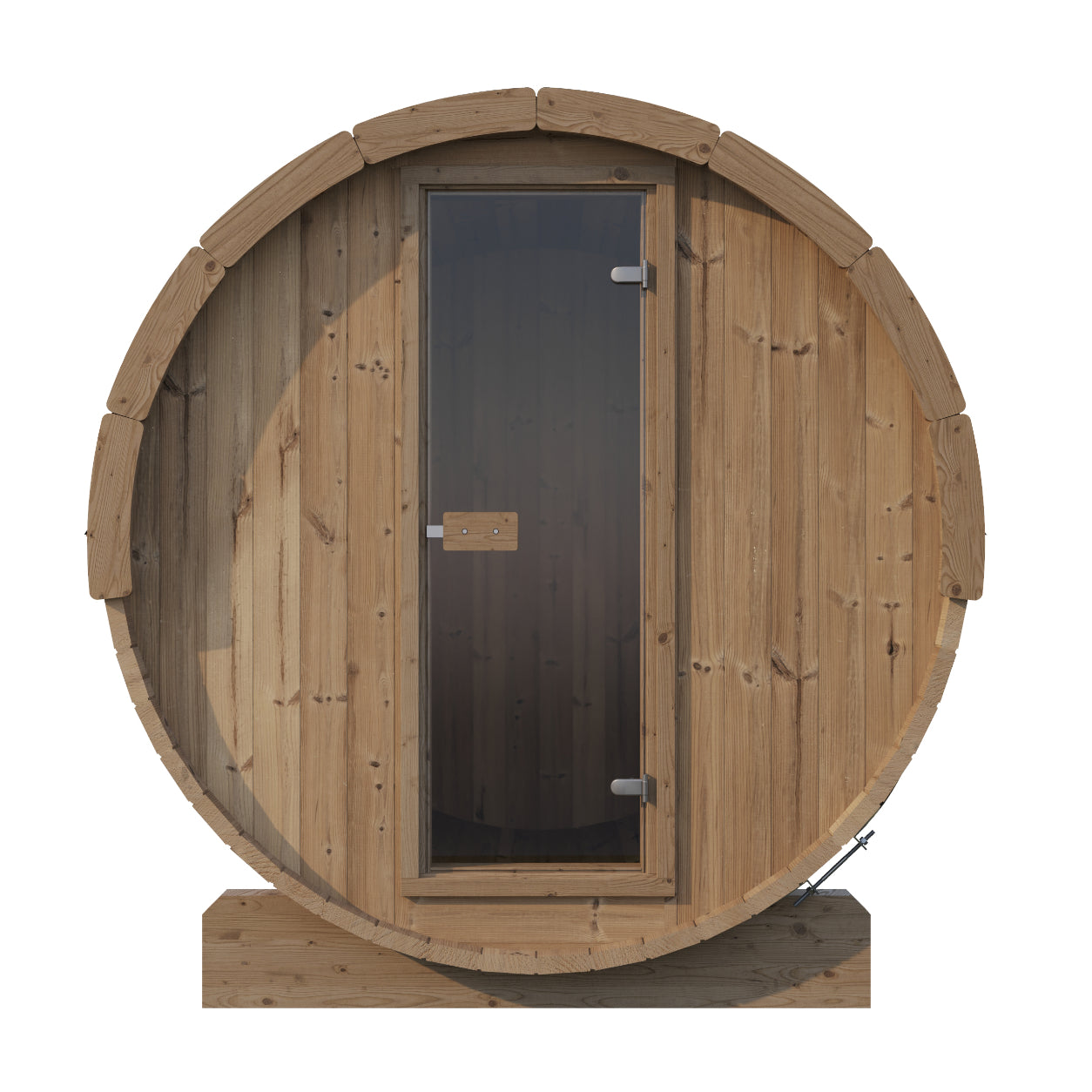 Timber Front Wall with Glass Door — front view