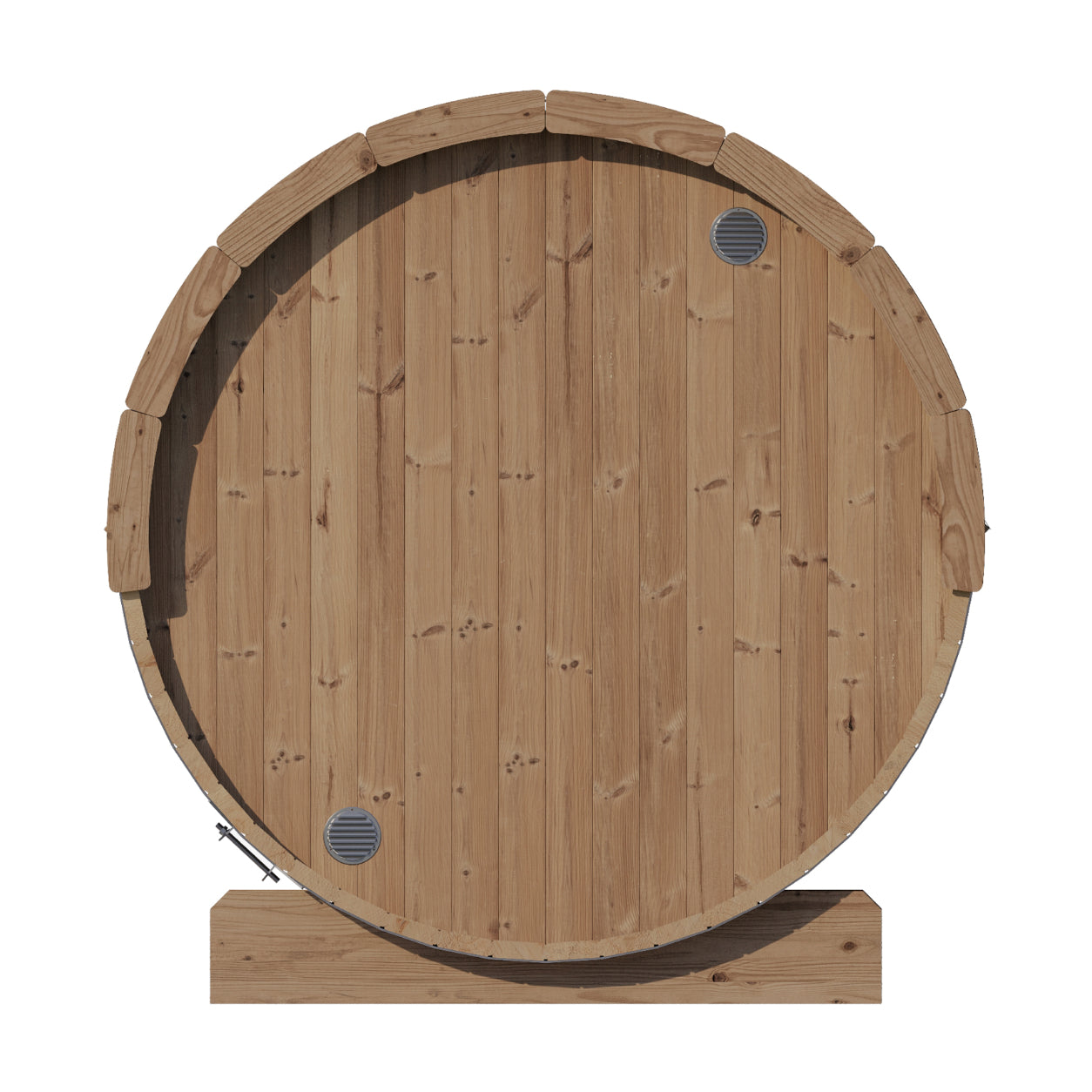 Full Timber Back Wall for Barrel Saunas — product detail