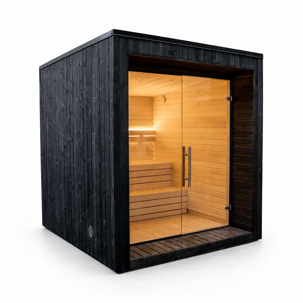 Dune 250 Deluxe 2-4 Person Outdoor Prebuilt Cube Sauna product exterior view