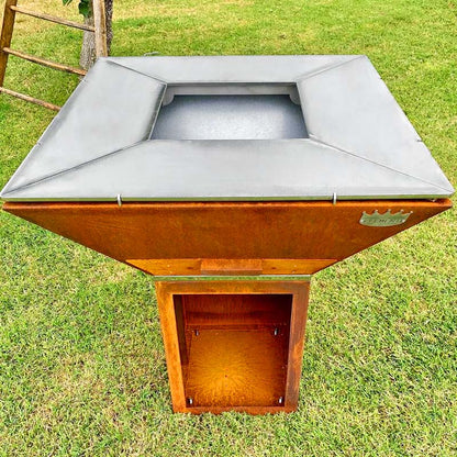 clementi colorado wood fired bbq grill product exterior view — view 7