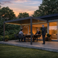 Motorised Louvred Pergola | Deponti Pinela | Somfy Remote Control | Stepless Louvre Rotation Up To 120° | Precise Light & Airflow Control