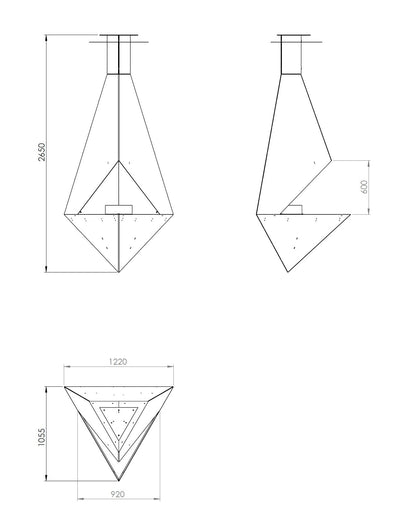 glammfire pythagoras suspended fire product exterior view — view 6