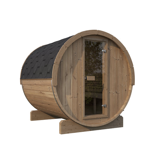 Barrel Sauna Ergo 220 — angle view 2