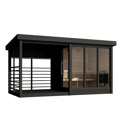 Fraser 210 Deluxe 2-4 Person Outdoor Sauna with Terrace