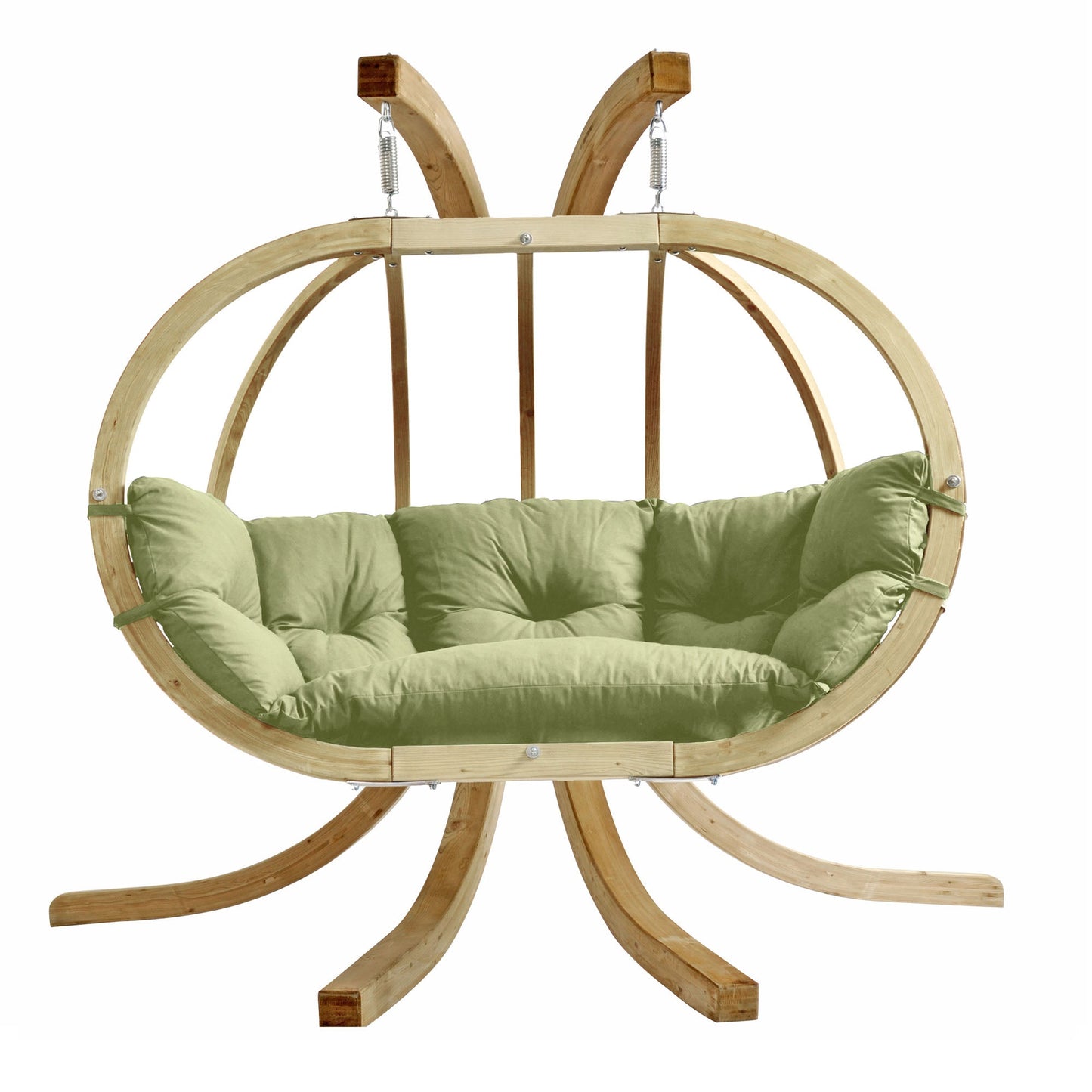 globo royal double hanging egg chair set product exterior view — view 6