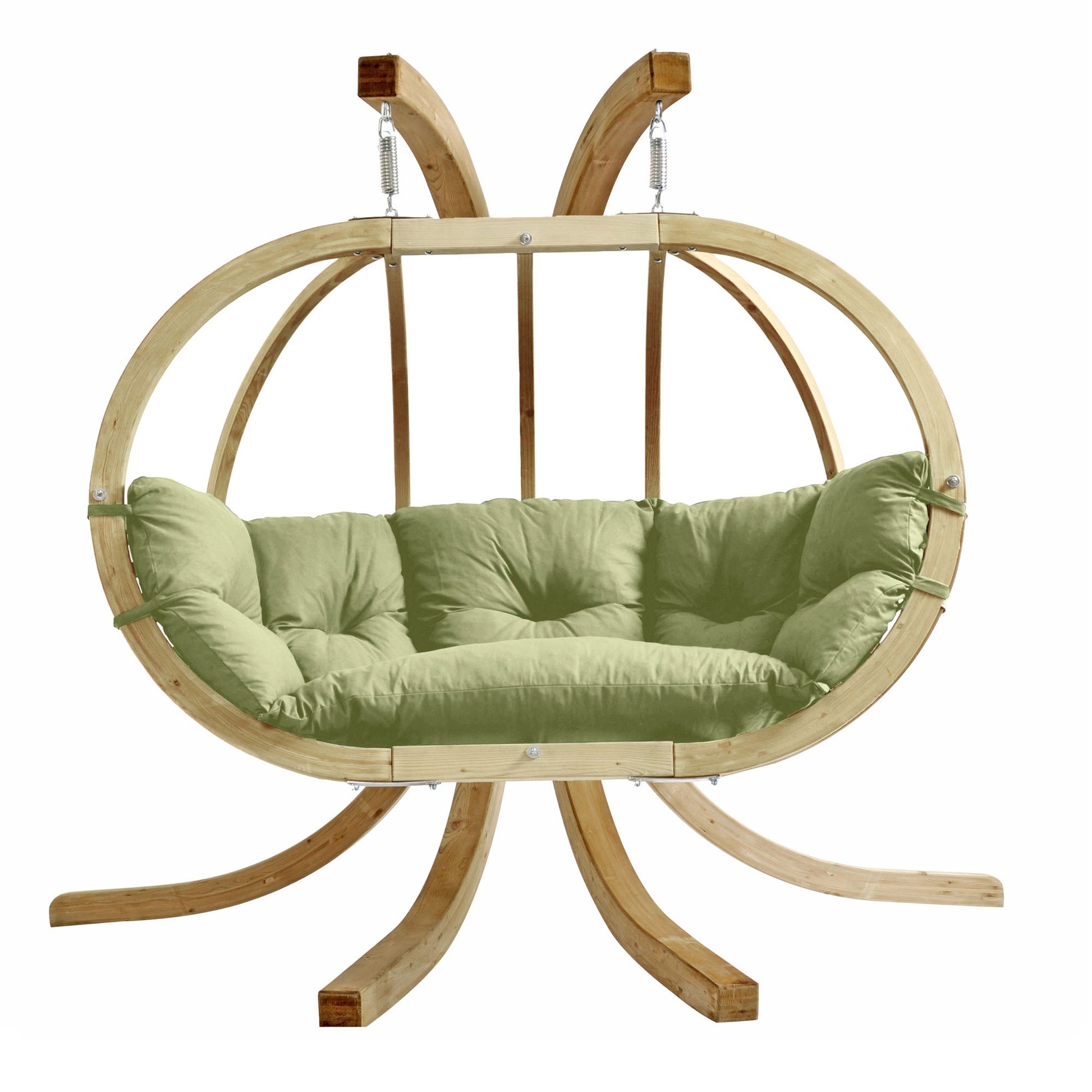 globo royal double hanging egg chair set product exterior view — view 6