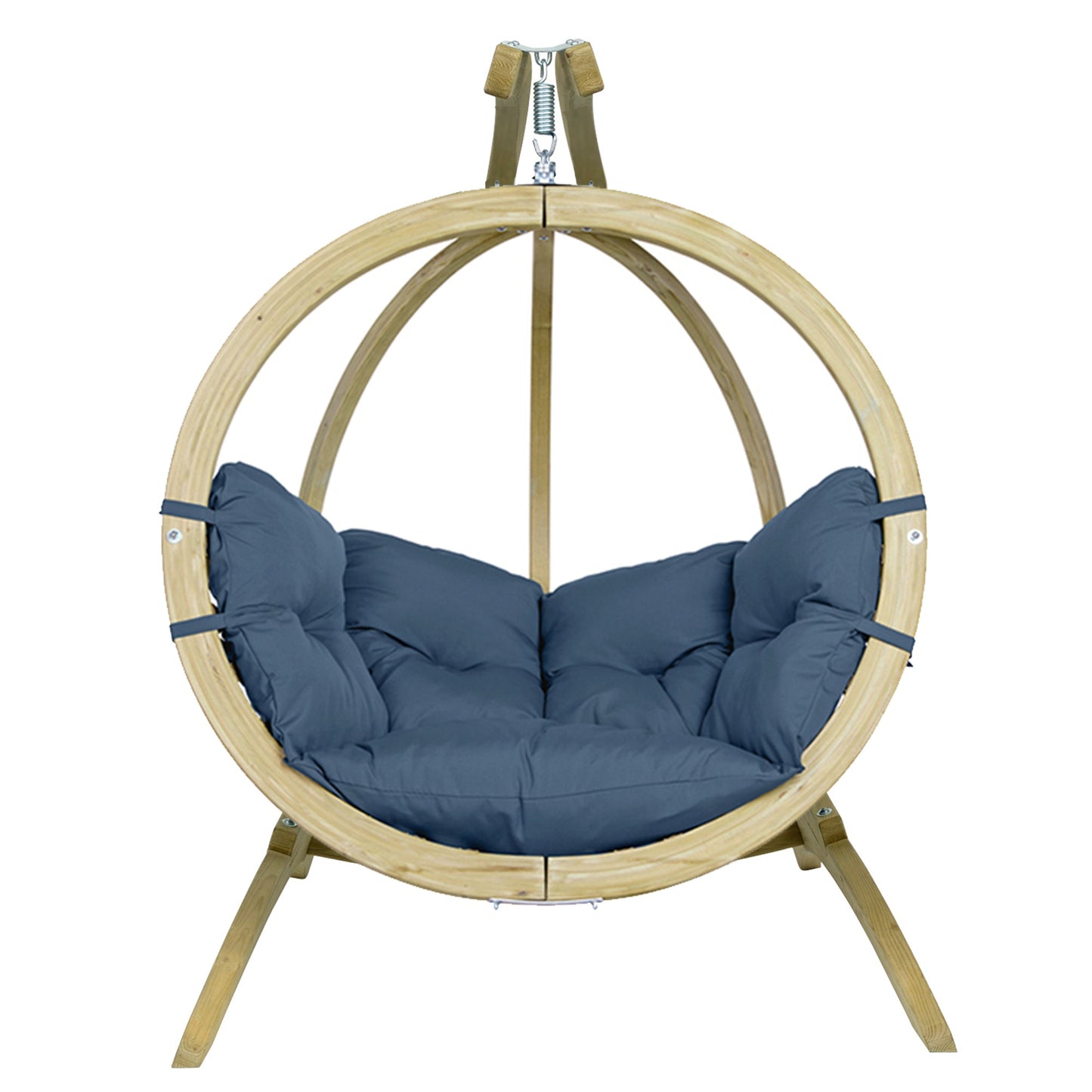 globo single hanging egg chair set product exterior view — view 16