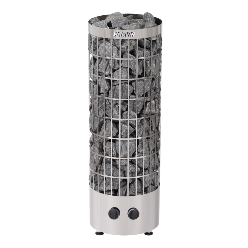 Harvia Cilindro PC90 9kW Electric Sauna Heater with Stones — front view