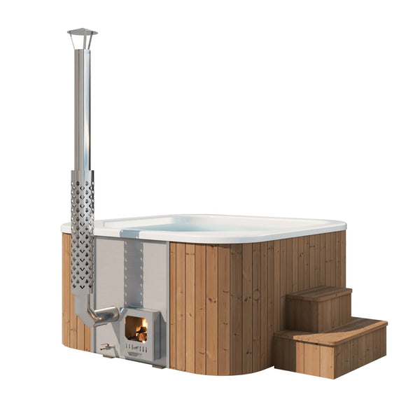 Solis 200 4-5 Person Wood Fired Hot Tub — front view