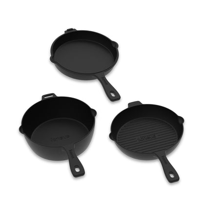 Igneus 3 Part Cast Iron Pan Set product exterior view