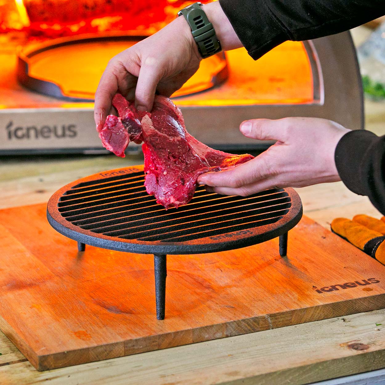 igneus cast iron tuscan grill product exterior view — view 10
