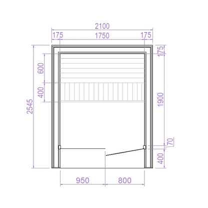 dune 250 deluxe 2 4 person outdoor prebuilt cube sauna product exterior view — view 7