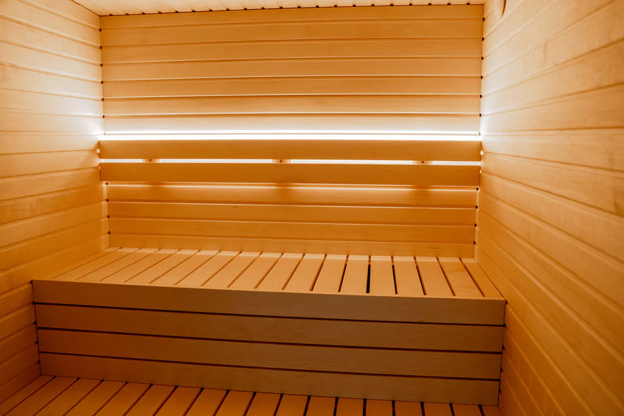 dune 250 deluxe 2 4 person outdoor prebuilt cube sauna product exterior view — view 3