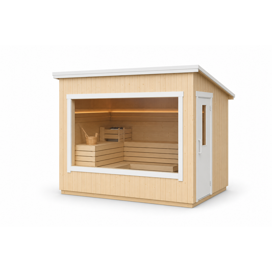 Modular Outdoor Sauna Kalle — angle view
