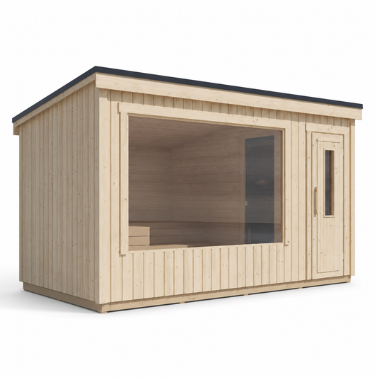 Modular Outdoor Sauna Kalle L — angle view