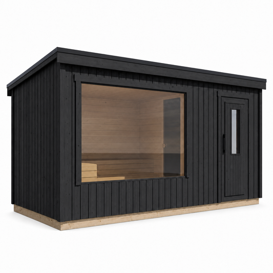 Modular Outdoor Sauna Kalle XL — angle view
