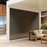 Motorised Pergola Side Screen | Fiano Motorised Screen | Somfy IO Motor | Zip-Style | Anthracite Fabric | Compatible with Pinela Range