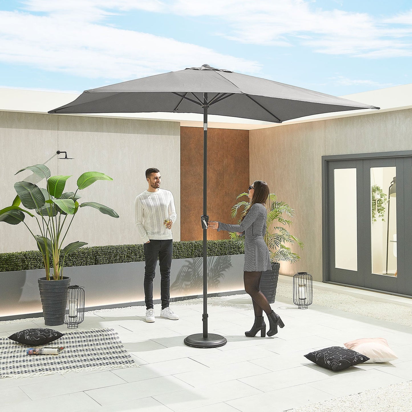 Antigua Aluminium Parasol | Multiple Sizes & Colours
