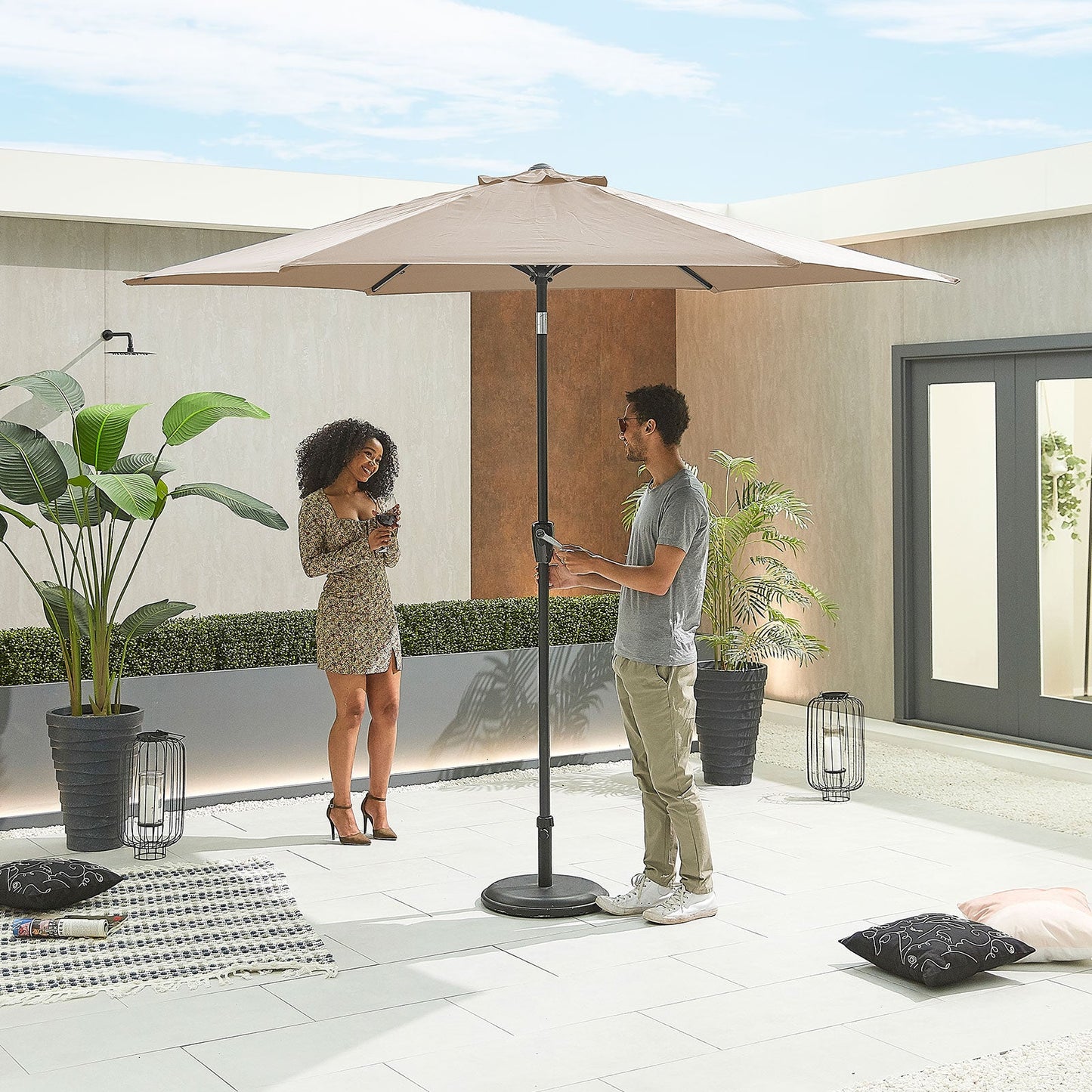 Antigua Aluminium Parasol | Multiple Sizes & Colours