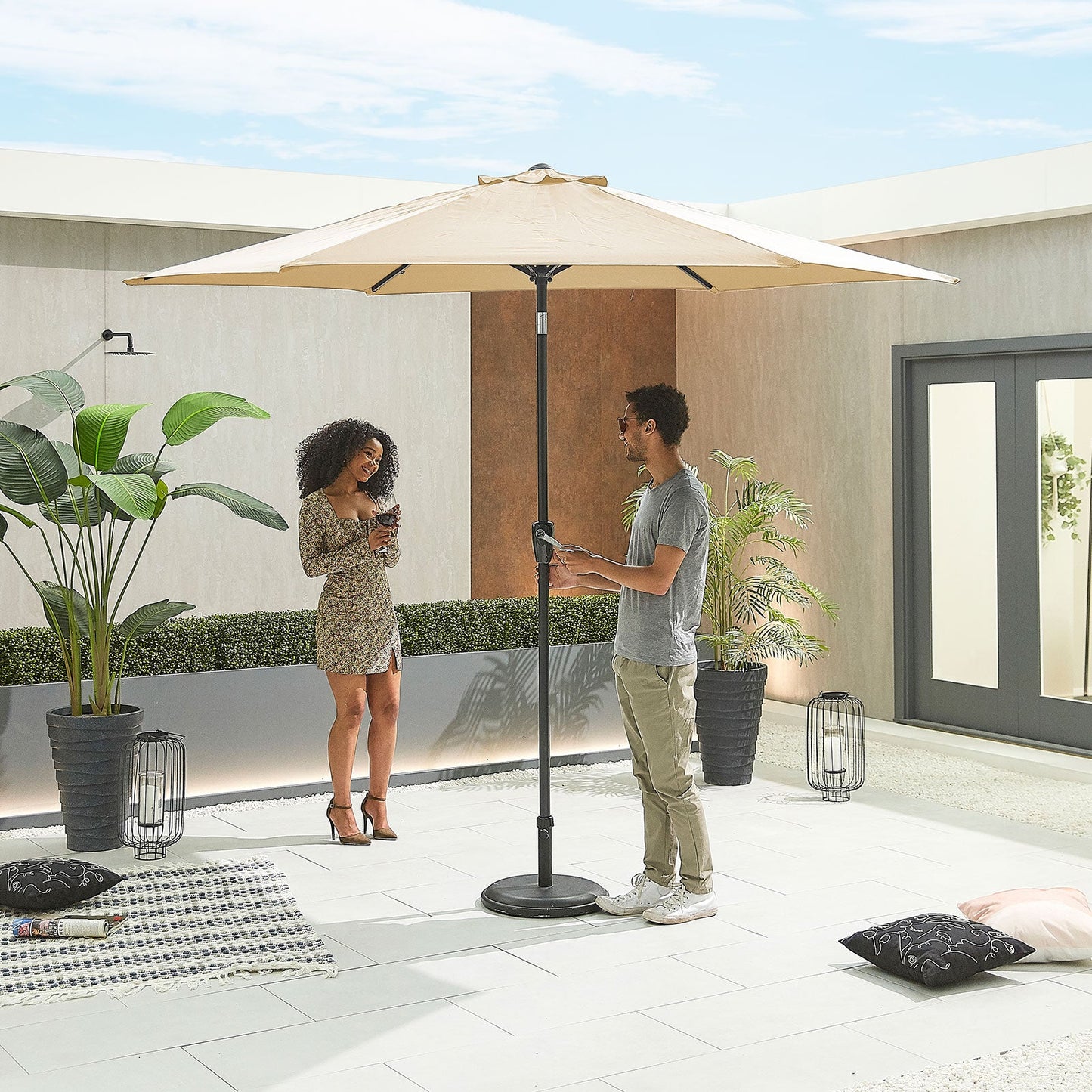 Antigua Aluminium Parasol | Multiple Sizes & Colours