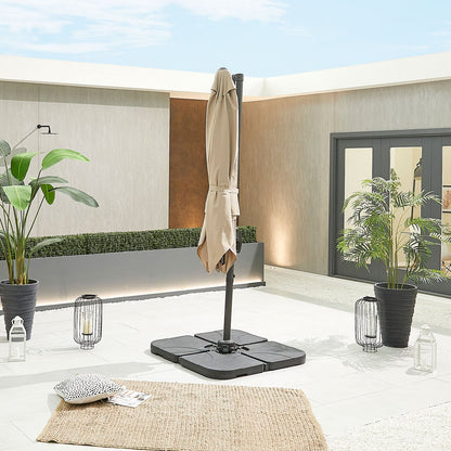 Apollo Cantilever Parasol | Multiple Sizes | Beige & Grey