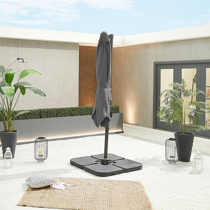 Apollo Cantilever Parasol | Multiple Sizes | Beige & Grey