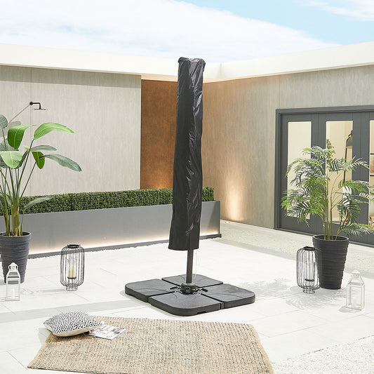 Apollo Cantilever Parasol | Multiple Sizes | Beige & Grey