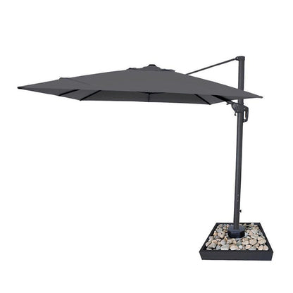 Galaxy Grey Frame LED Cantilever Parasol | Multiple Sizes | Beige & Grey