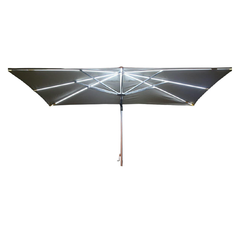 Galaxy Grey Frame LED Cantilever Parasol | Multiple Sizes | Beige & Grey