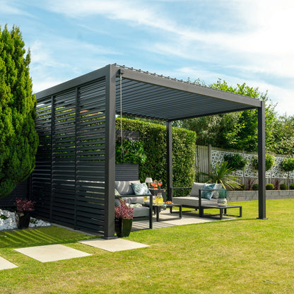 Titan Wall Mounted Aluminium Pergola | Multiple Sizes | Grey