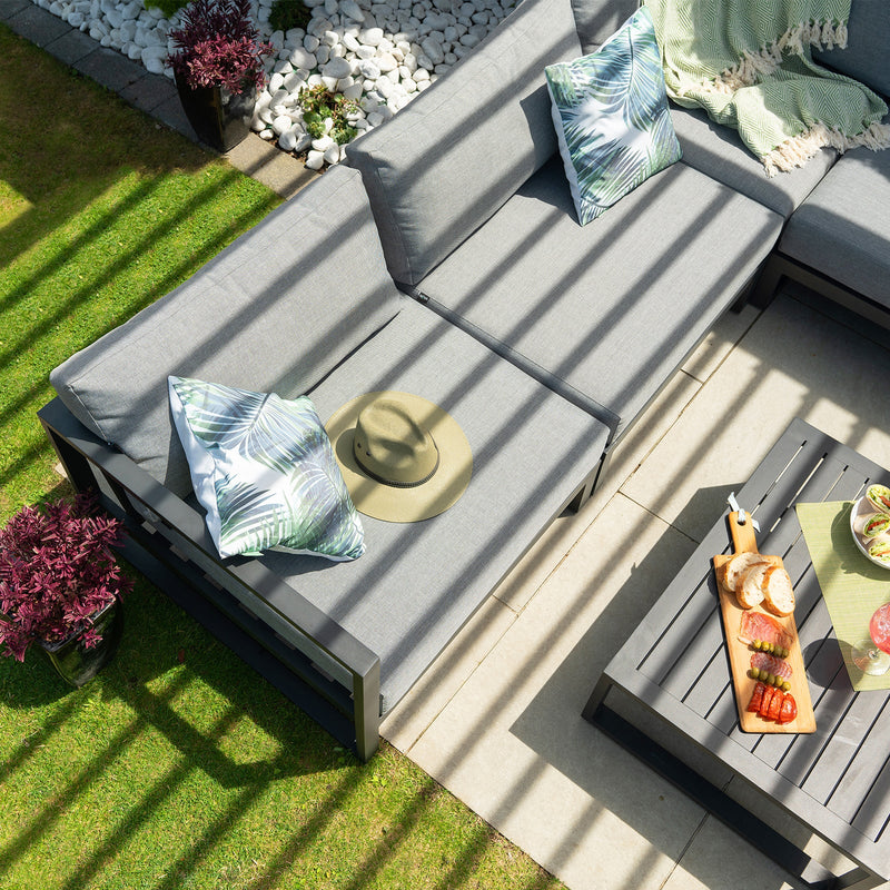 Titan Freestanding Aluminium Pergola | LED & Motorised Louvres | Multiple Sizes | Grey