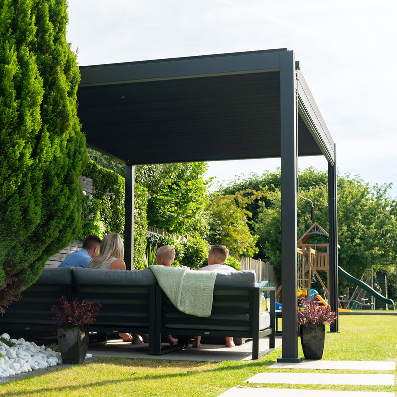 Titan Wall Mounted Aluminium Pergola | Multiple Sizes | Grey