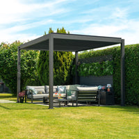 Titan Wall Mounted Aluminium Pergola | Multiple Sizes | Grey