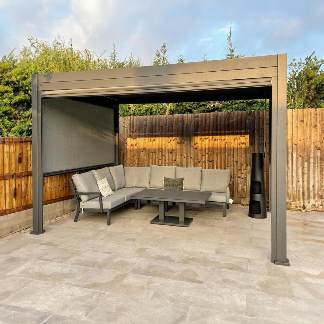 Titan Freestanding Aluminium Pergola | Multiple Sizes | Grey, Pebble & Wood Look
