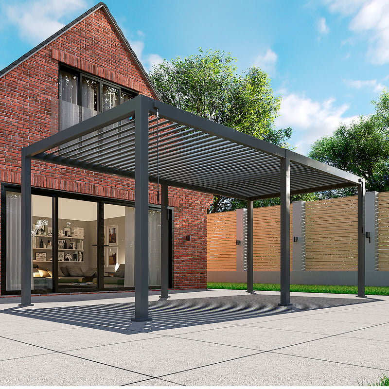 Titan Freestanding Aluminium Pergola | Multiple Sizes | Grey, Pebble & Wood Look