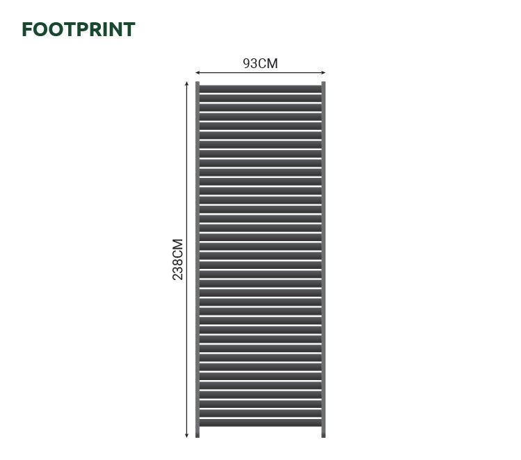 Titan Louvred Side Wall | Adjustable, Fixed & Standard | 1m / 1.2m / 1.33m | Grey & Pebble